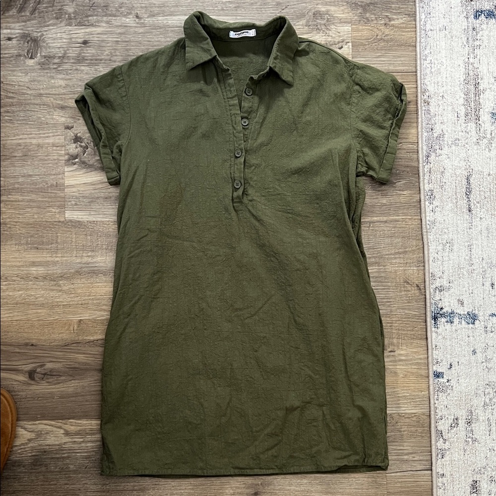 Olive Green T-Shirt Dress